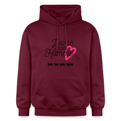 Kuschel-Hoodie "Valentine" für Frauen – personalisierbar & weich - Maroon