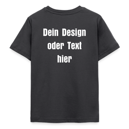 Teenager T-Shirt - personalisierbare Vorder- und Rückseite - Dunkelgrau