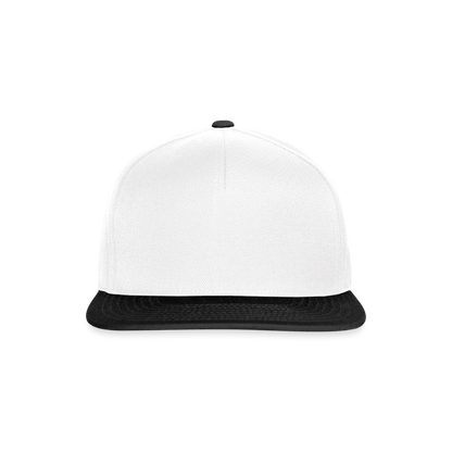 Snapback Cap - personalisierbar - Weiß/Schwarz