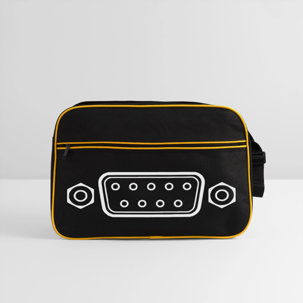 DB-9 RS-232 Retro Tasche - Schwarz/Gold