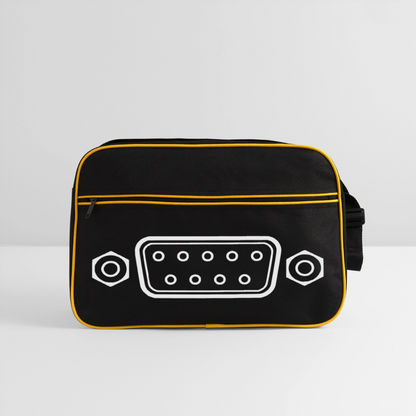 DB-9 RS-232 Retro Tasche - Schwarz/Gold