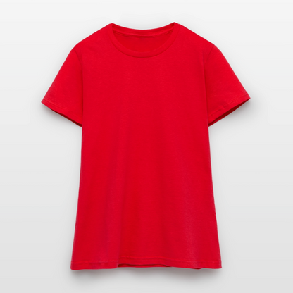 Frauen T-Shirt - personalisierbare Vorder- und Rückseite - Rot