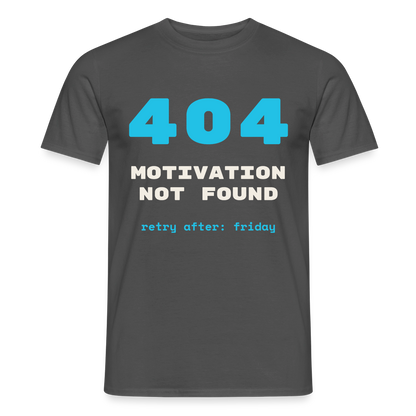 404 Motivation not found. Retry after: friday Motiv-T-Shirt für Männer, Farbe Anthrazit