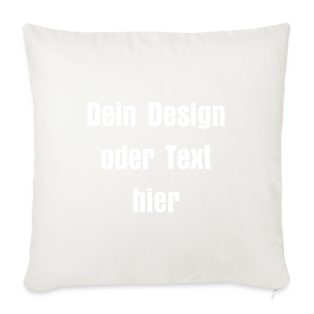 Sofakissenbezug 44 x 44 cm - personalisierbar - Naturweiß 