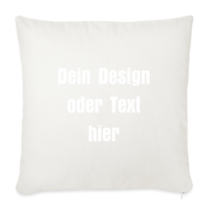 Sofakissenbezug 44 x 44 cm - personalisierbar - Naturweiß 