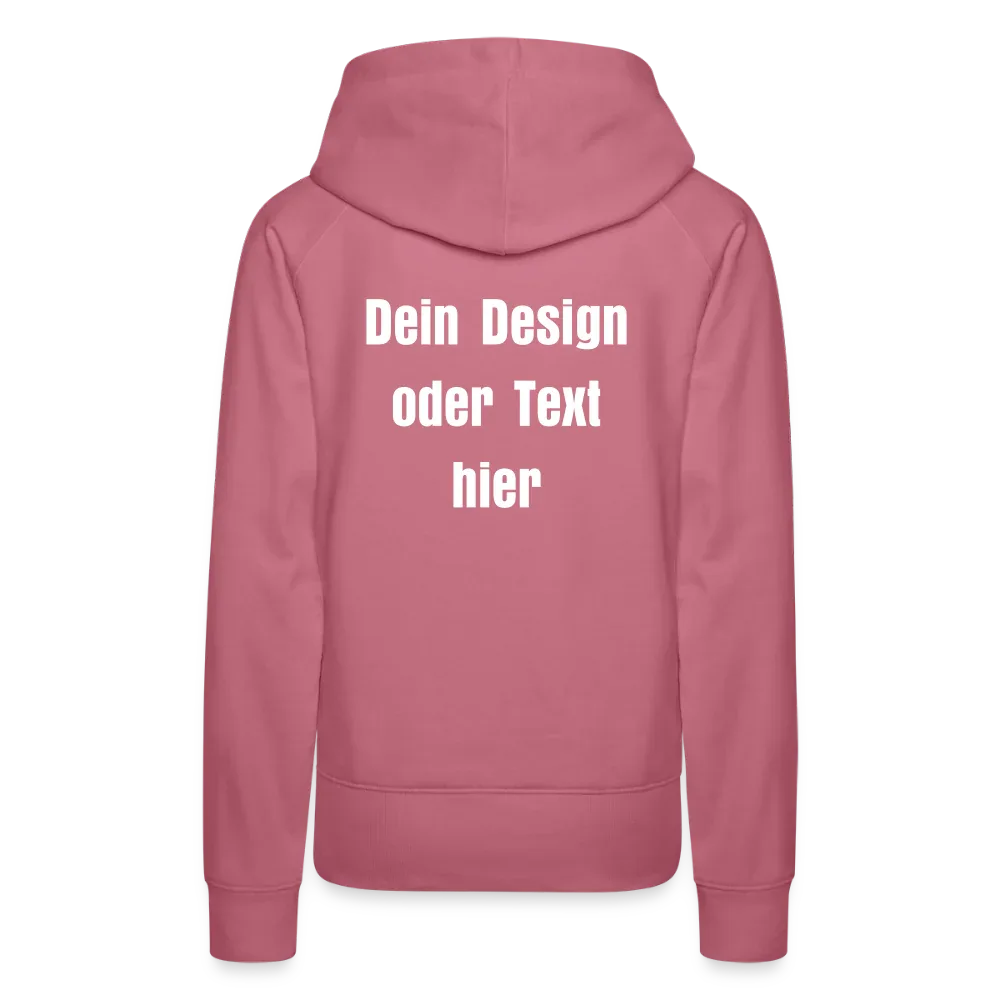 Frauen Premium Hoodie - personalisierbare Vorder- und Rückseite - Malve