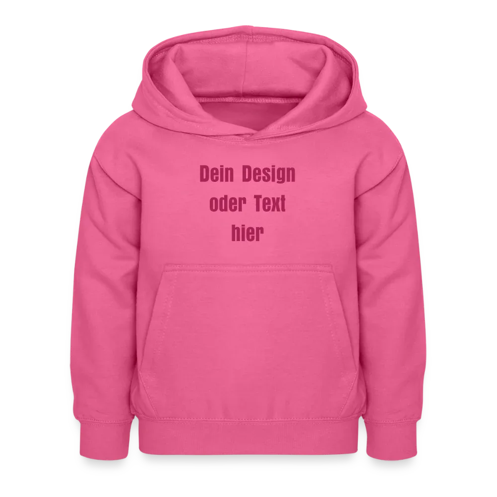 Kinder Hoodie - personalisierbare Vorder- und Rückseite - Pink