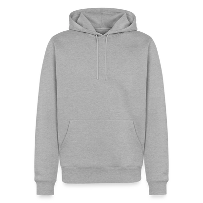 Männer Premium Hoodie - personalisierbare Vorder- und Rückseite - Grau meliert