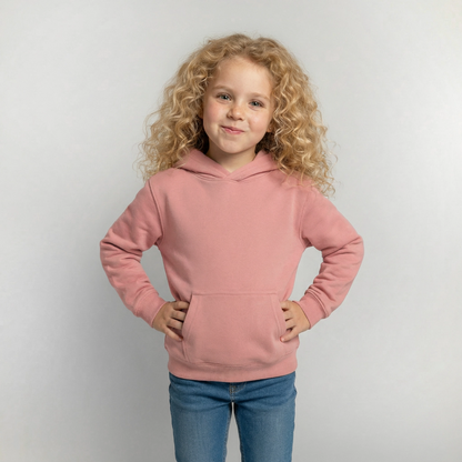 Kinder Hoodie - personalisierbare Vorder- und Rückseite - Altrosa