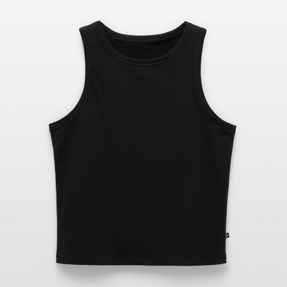 Frauen Cropped Tank Top - personalisierbar - Schwarz