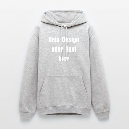 Unisex Hoodie - personalisierbare Vorder- und Rückseite - Hellgrau meliert