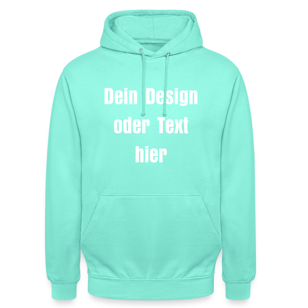 Unisex Hoodie - personalisierbare Vorder- und Rückseite - Mint