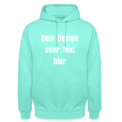 Unisex Hoodie - personalisierbare Vorder- und Rückseite - Mint