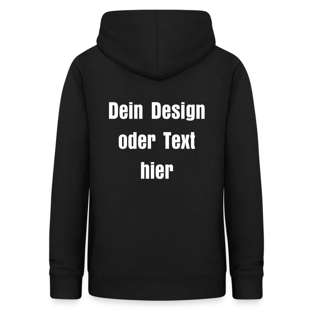 Frauen Hoodie - personalisierbare Vorder- und Rückseite - Schwarz