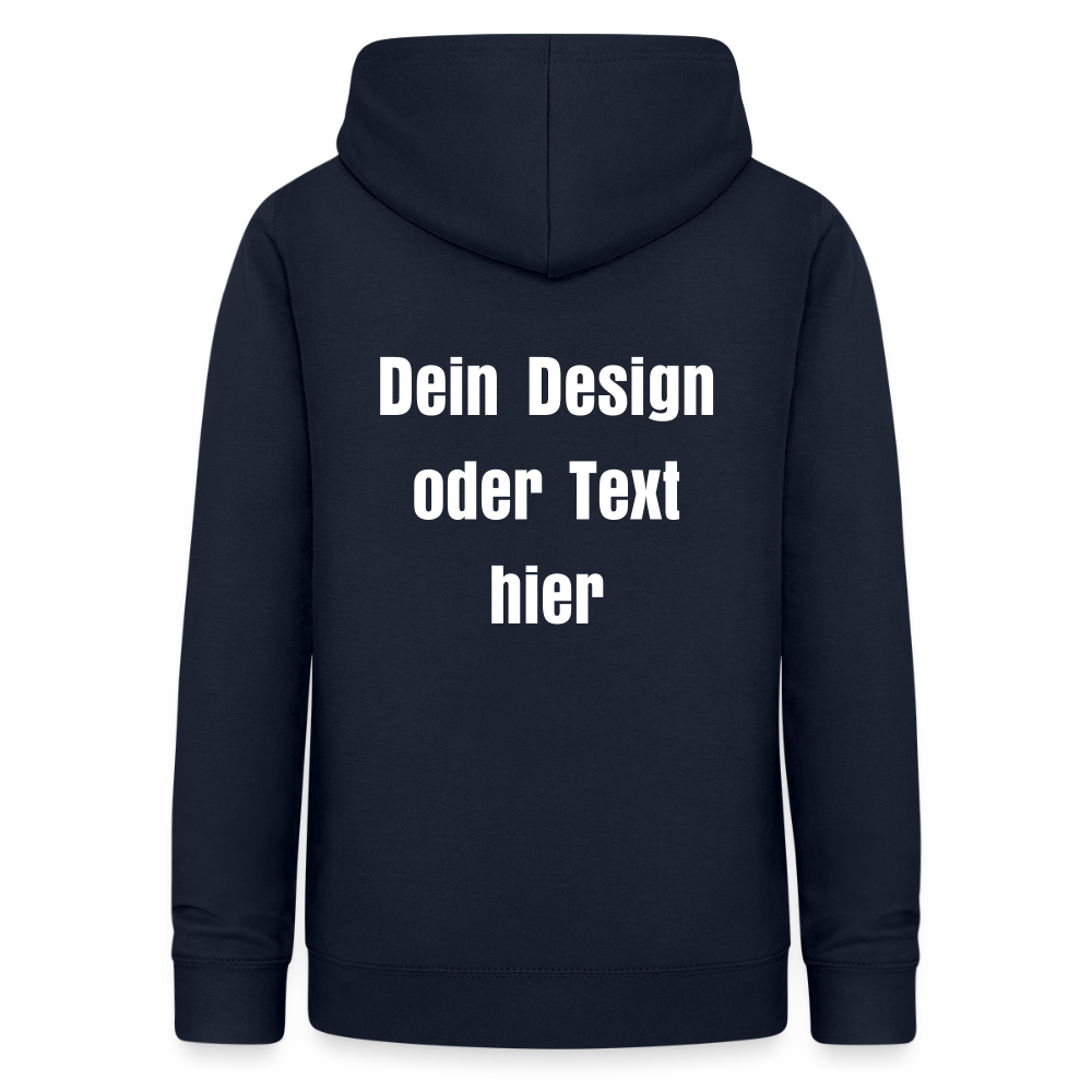 Frauen Hoodie - personalisierbare Vorder- und Rückseite - Navy