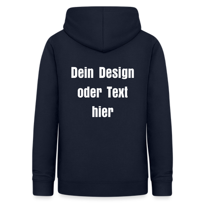 Frauen Hoodie - personalisierbare Vorder- und Rückseite - Navy