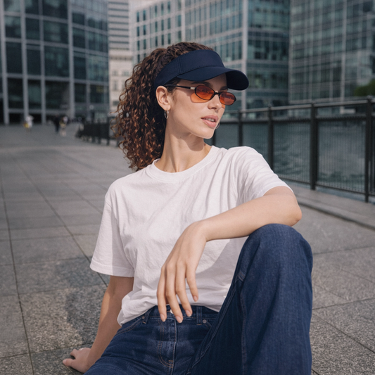 Recyceltes Visor Cap - personalisierbar - Navy