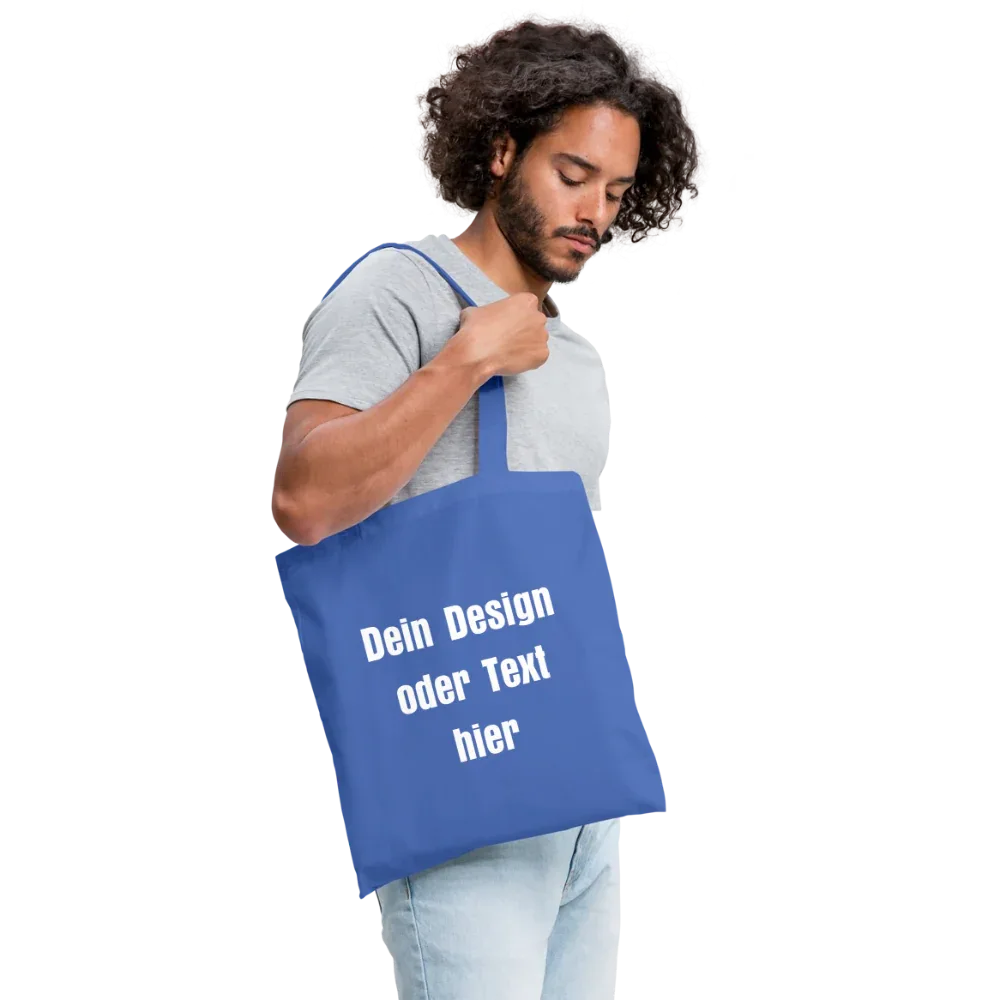 Stoffbeutel aus 100% Baumwolle - personalisierbar - Hellblau