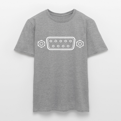 DB-9 RS-232 Retro T-Shirt für Herren - Graphit meliert