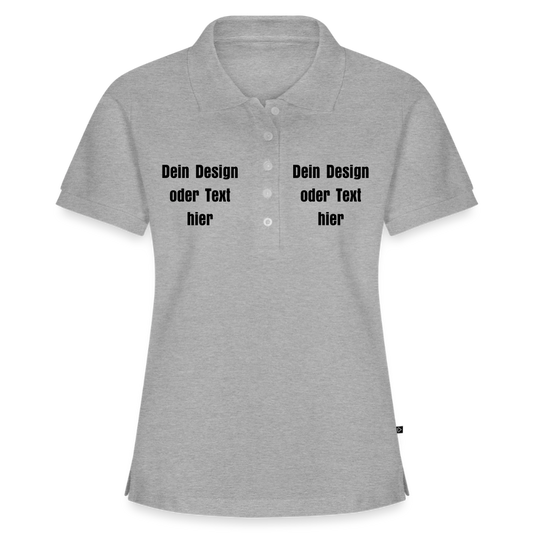 Stanley/Stella Frauen Bio-Poloshirt ELLISER - personalisierbar - Grau meliert