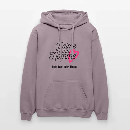 Kuschel-Hoodie "Valentine" für Frauen – personalisierbar & weich - Lilagrau 