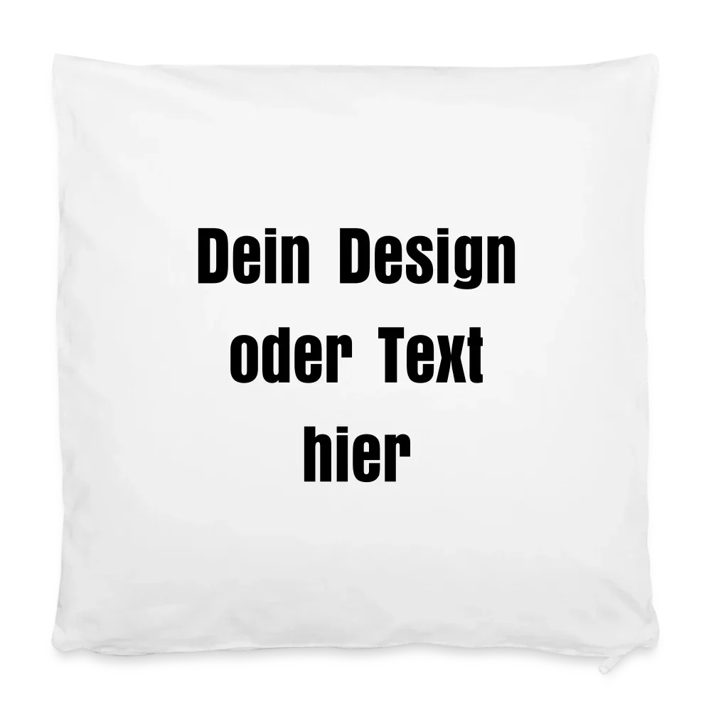 Kissenbezug 40 x 40 cm - personalisierbar - Weiß