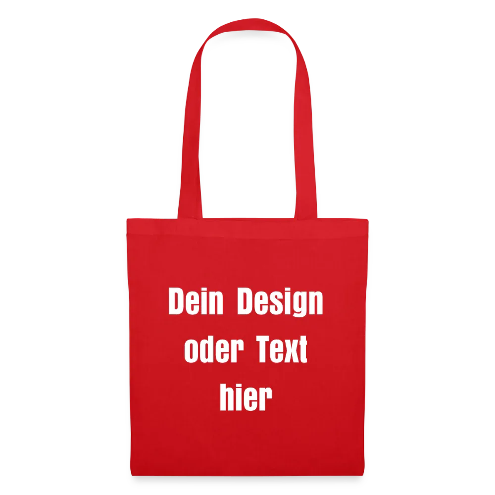 Stoffbeutel aus 100% Baumwolle - personalisierbar - Rot