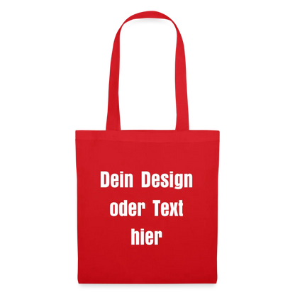 Stoffbeutel aus 100% Baumwolle - personalisierbar - Rot