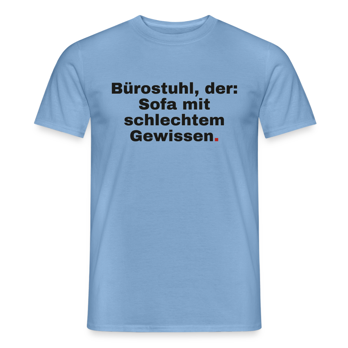 Bürostuhl, der Motiv-T-Shirt für Männer, Farbe Carolina Blue