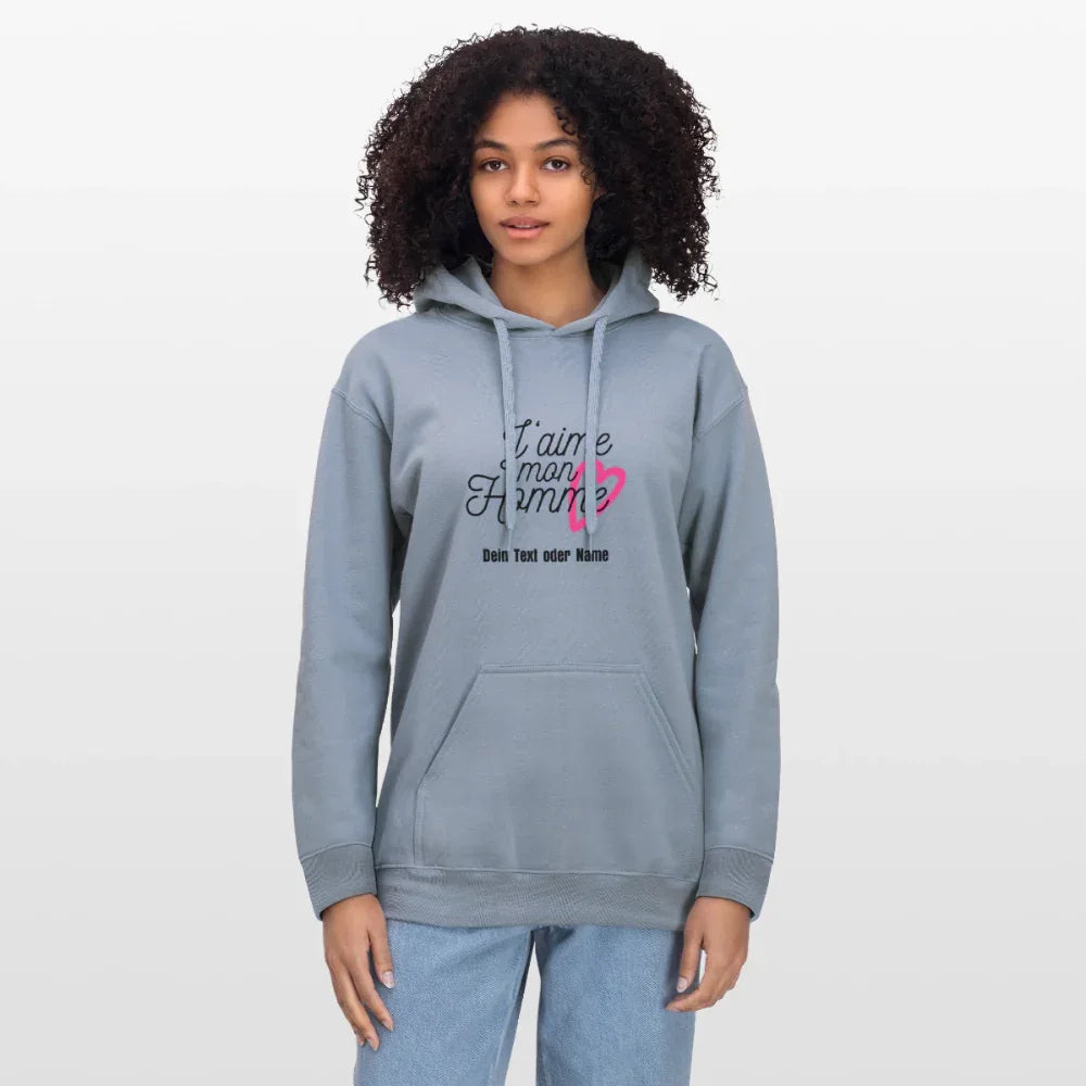 Kuschel-Hoodie "Valentine" für Frauen – personalisierbar & weich - Blau