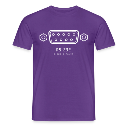 "RS-232, D-Sub 9-polig" Motiv-T-Shirt für Männer, Farbe Lila