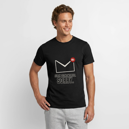 Allen geantwortet. Sorry. Motiv-T-Shirt für Männer, Farbe Schwarz, Model