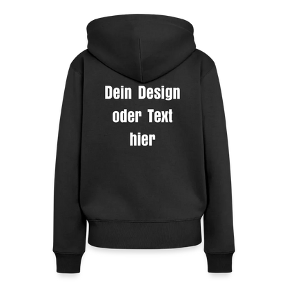 Frauen Premium Hoodie - personalisierbare Vorder- und Rückseite - Schwarz