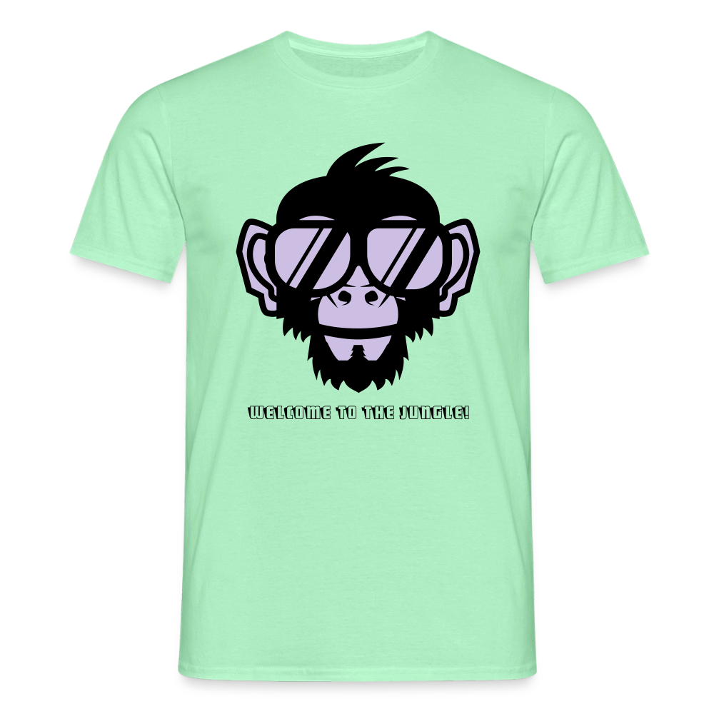 "Welcome to the Jungle" Motiv-T-Shirt für Männer - Mintgrün