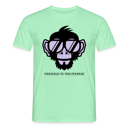 "Welcome to the Jungle" Motiv-T-Shirt für Männer - Mintgrün