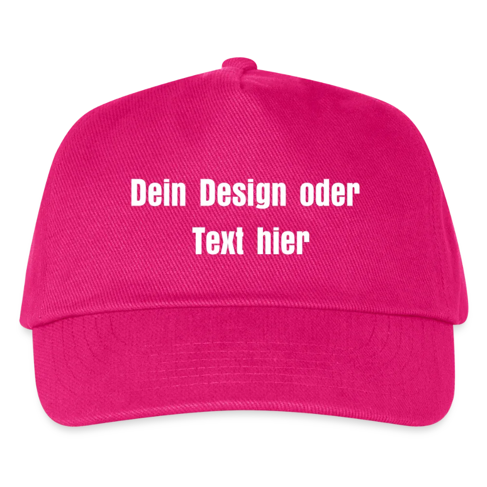 Kontrast Snapback Basecap für Kinder - personalisierbar - Fuchsia