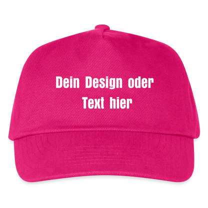 Kontrast Snapback Basecap für Kinder - personalisierbar - Fuchsia