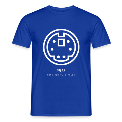 "PS/2, Mini-DIN-6" Motiv-T-Shirt für Männer, Farbe Dunkelblau