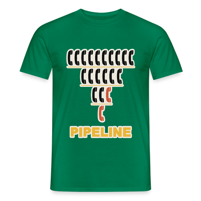 Pipeline. Isotype-Motiv Motiv-T-Shirt für Männer, Farbe Kelly Green