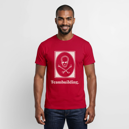 "Teambuilding." Motiv-T-Shirt für Männer, Farbe Rot