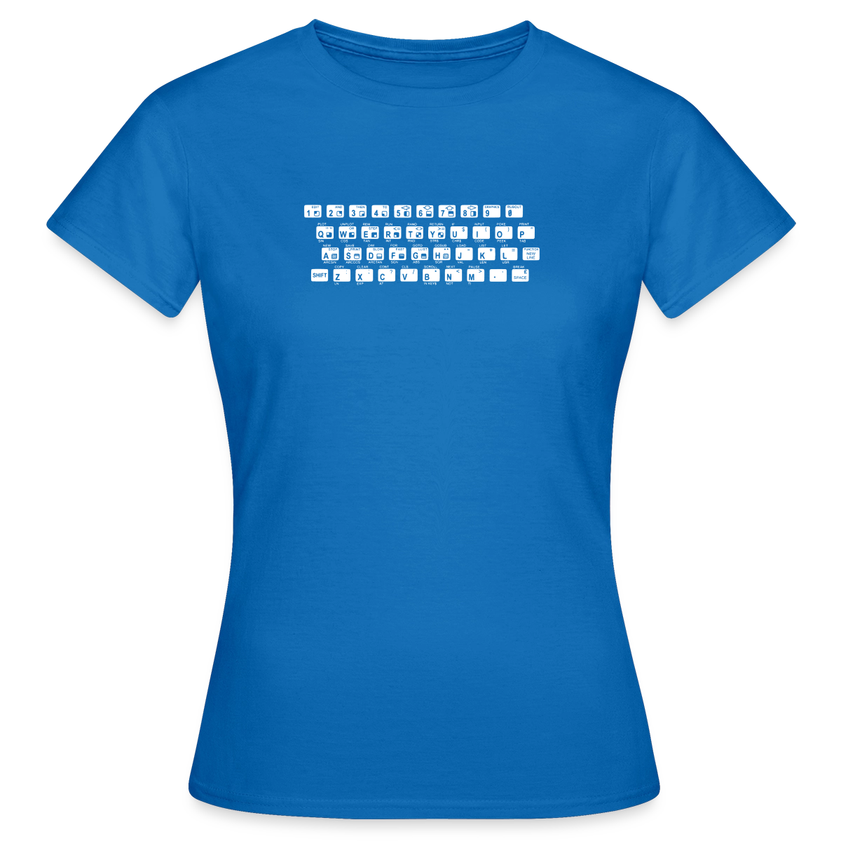48K ZX Spectrum Motiv-T-Shirt für Frauen, Farbe Royalblau