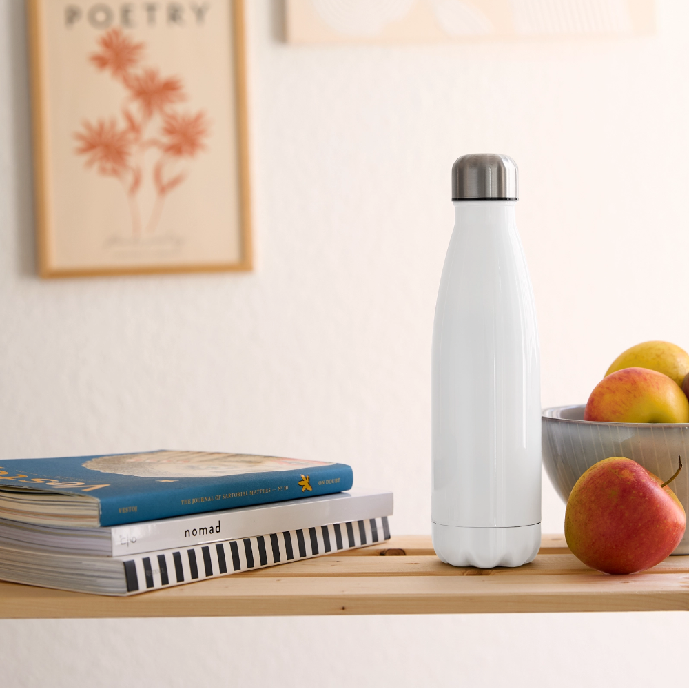 Isolierflasche 500ml - personalisierbar - Weiß