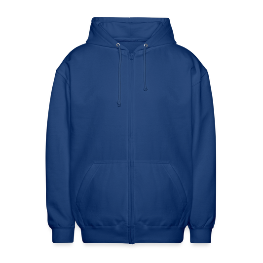 Unisex Kapuzenjacke - personalisierbare Vorder- und Rückseite - Royalblau