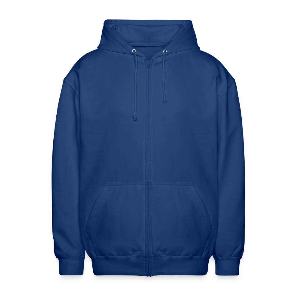 Unisex Kapuzenjacke - personalisierbare Vorder- und Rückseite - Royalblau