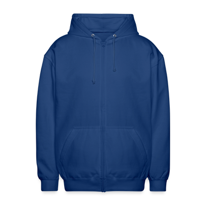 Unisex Kapuzenjacke - personalisierbare Vorder- und Rückseite - Royalblau