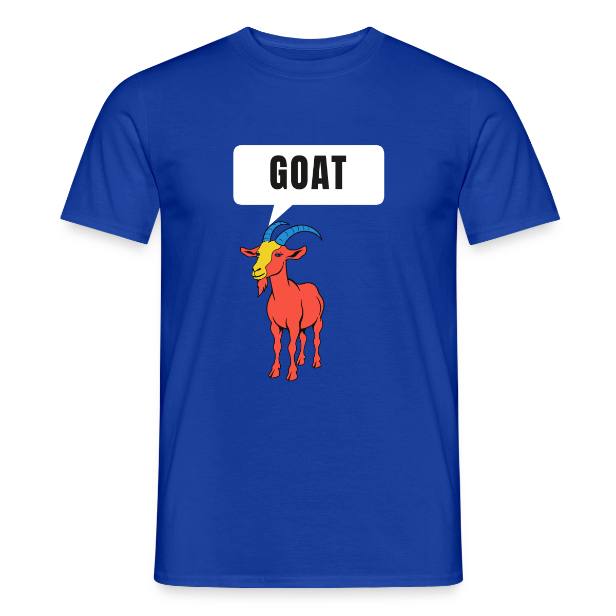 GOAT. Schild-Motiv Motiv-T-Shirt für Männer, Farbe Dunkelblau