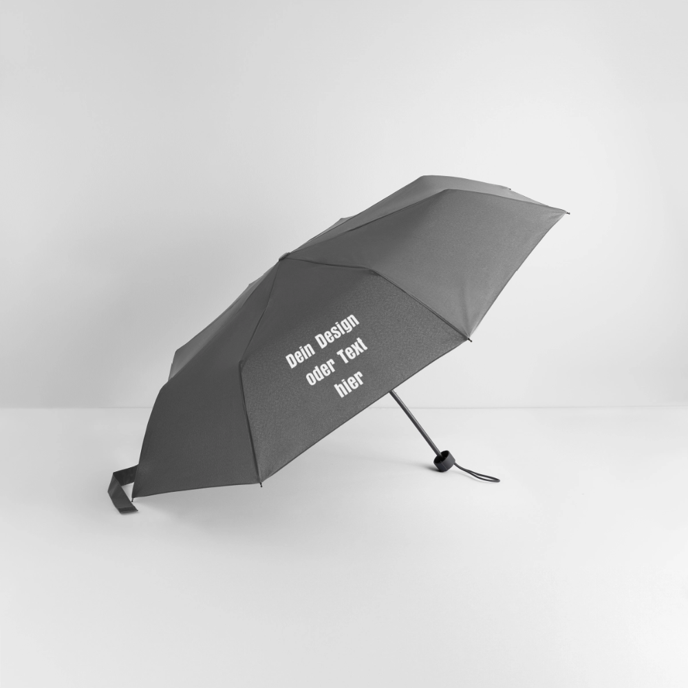 Regenschirm (klein) 24 cm 100% Polyester - personalisierbar - Grau