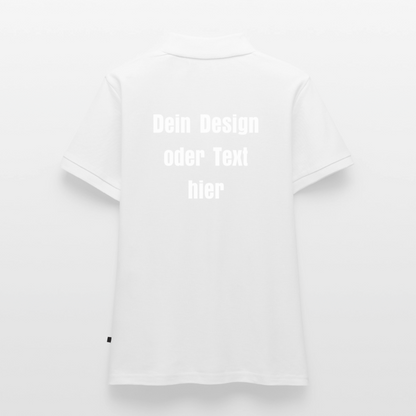 Frauen Premium Bio Polo Shirt - personalisierbar - Weiß