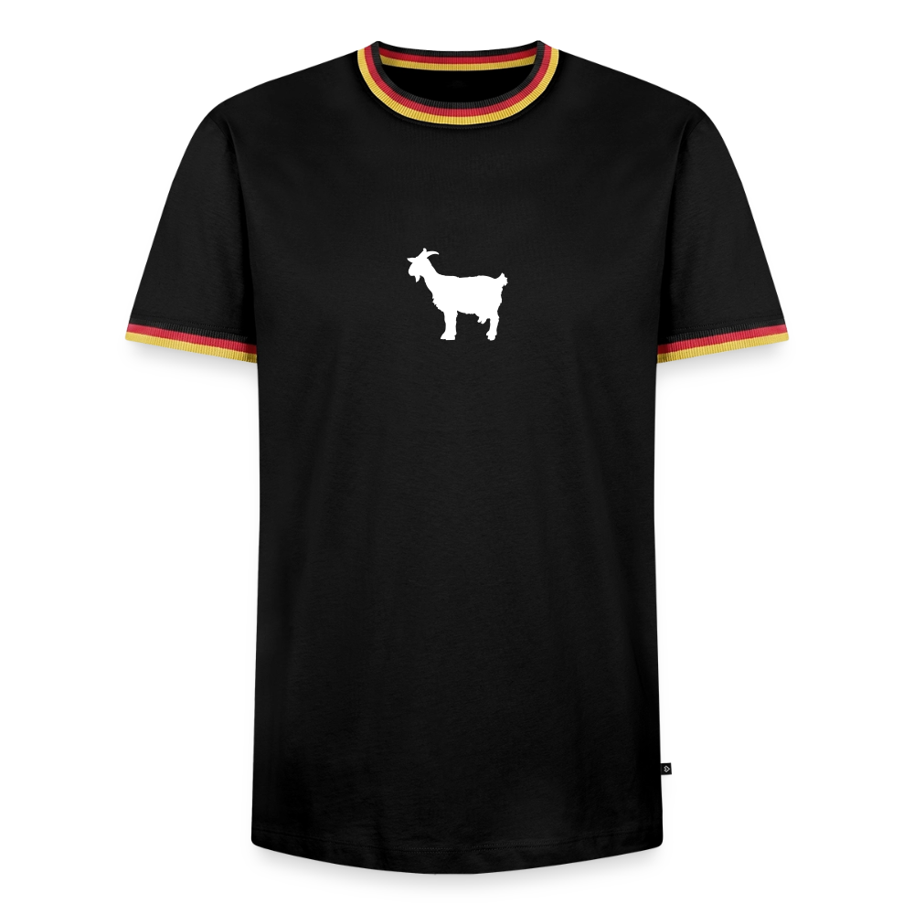 Männer T-Shirt "GOAT" - Schwarz/Dreifarbig