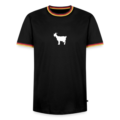 Männer T-Shirt "GOAT" - Schwarz/Dreifarbig